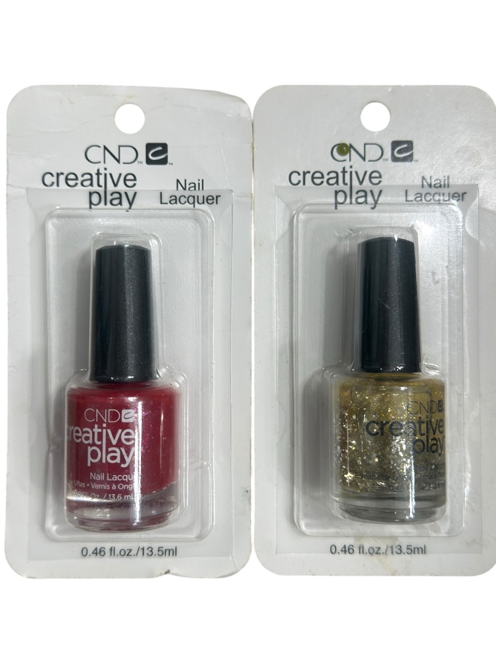 CND Creative Play Nail Lacquer Revelry Red & Stellabration NWT